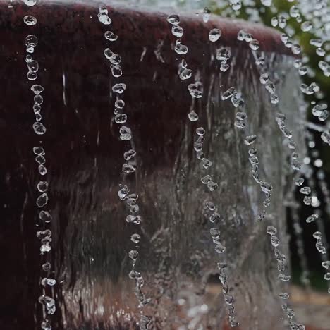 streams of fountain close up