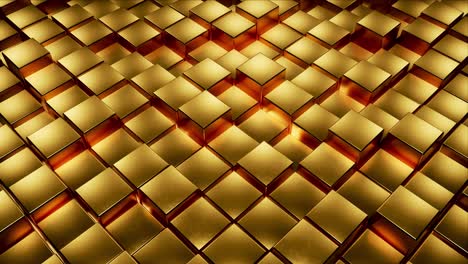 golden cubes moving background