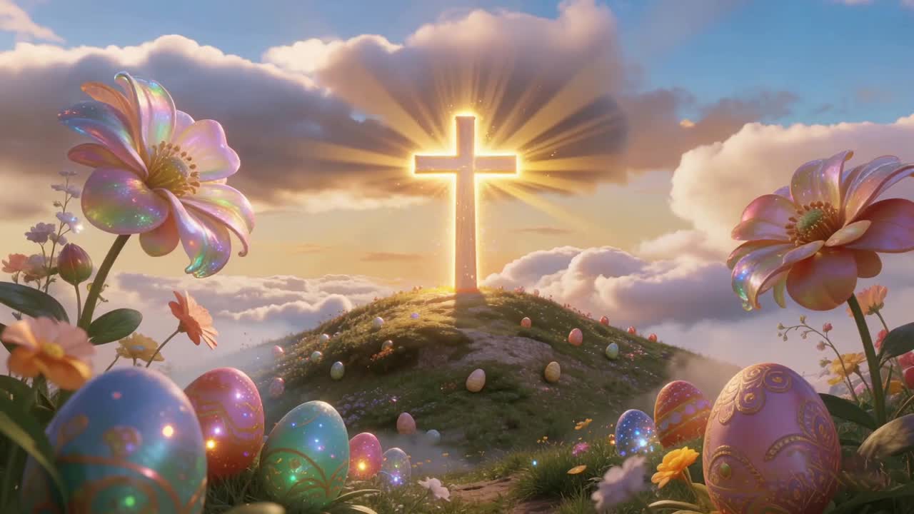 Christian Cross Worship Background