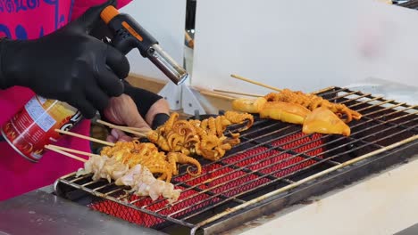 grilled squid street food