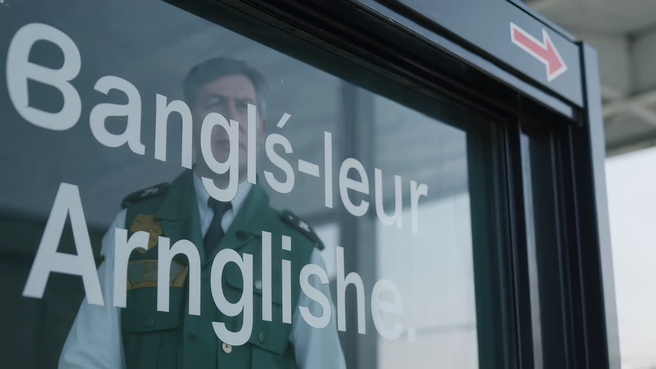 Security Guard at Airport Entrance