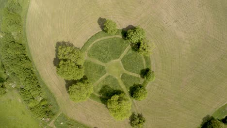 vista aérea del antiguo fuerte navan irlandés en armagh, irlanda del norte