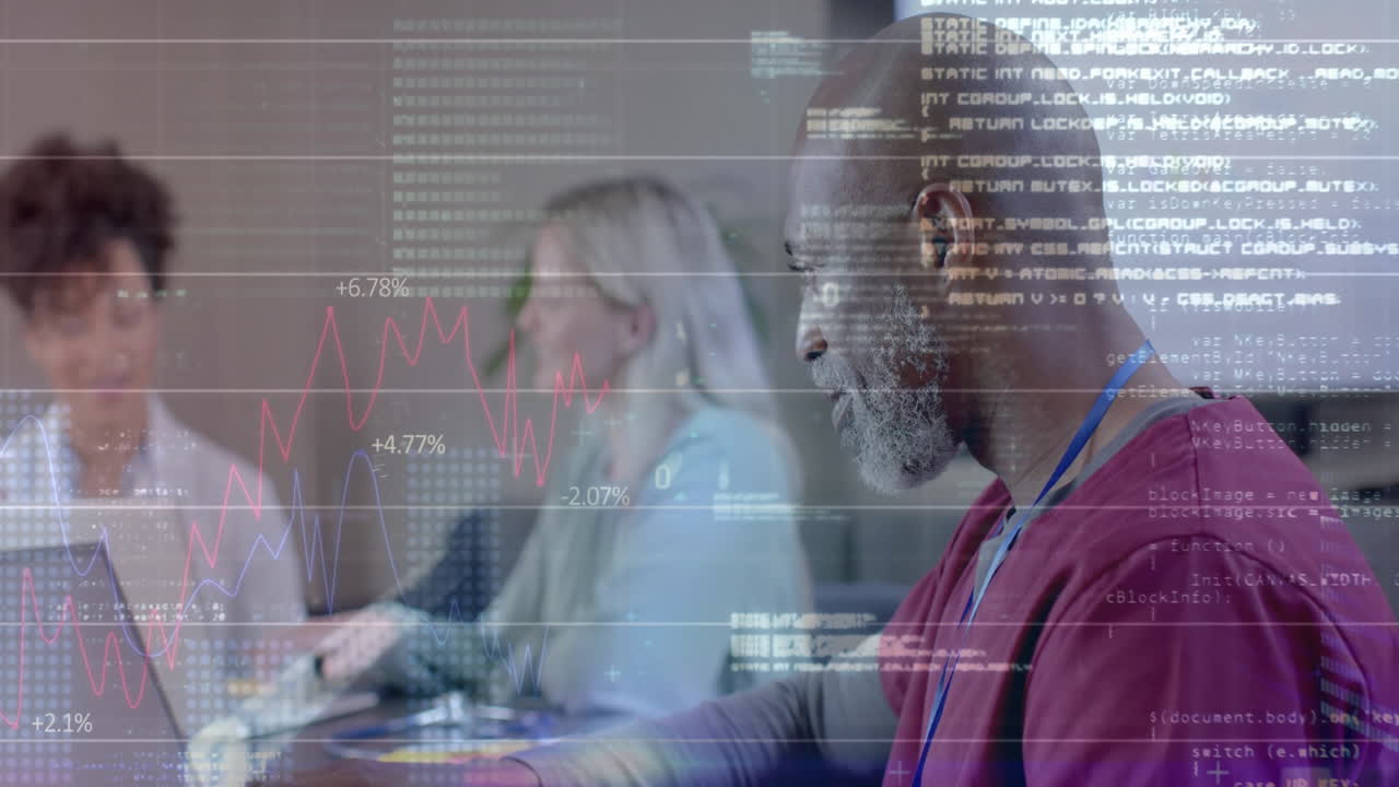 Animation of data processing over diverse doctors in office