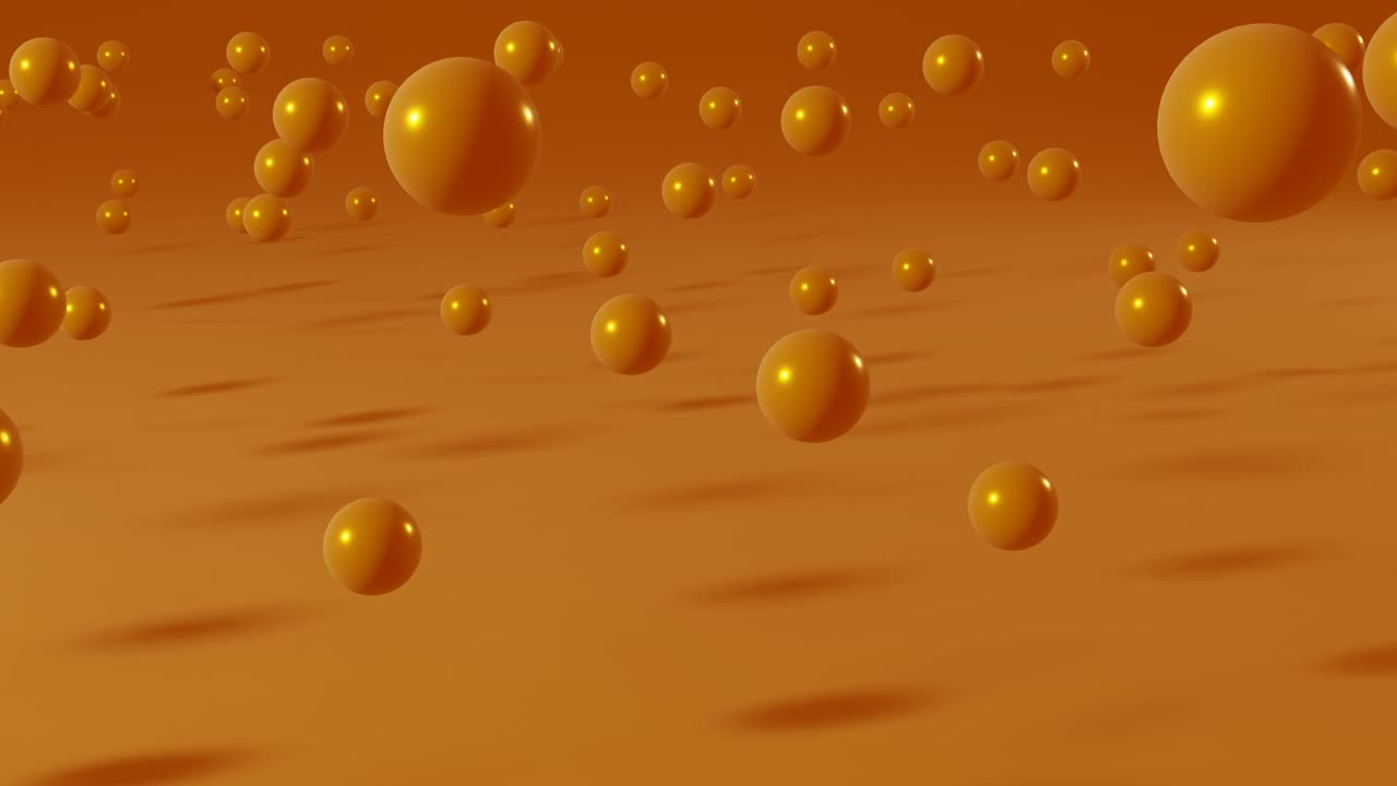 오렌지색 배경에 오렌지 색의 공. 간단한 모션 그래픽 원활한 루프 애니메이션