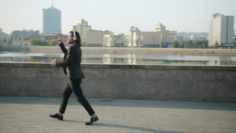 Man Dancing in the City