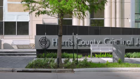 Einspielung-Des-Harris-County-Criminal-Justice-Center-In-Houston,-Texas