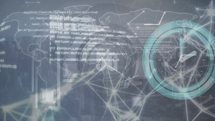 Animation of scope scanning and data processing over brain