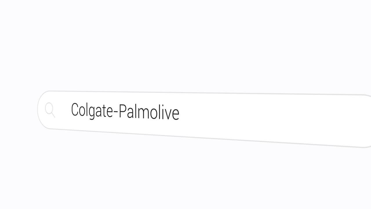 Typing Colgate-Palmolive on the Search Engine