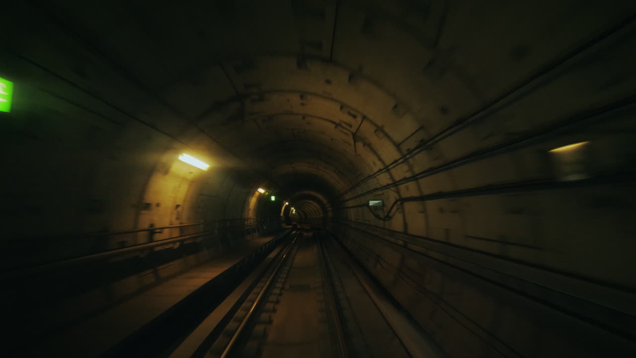 운전기사 없이 지하철을 타다 - 첫 번째 차량에서 터널까지의 전망