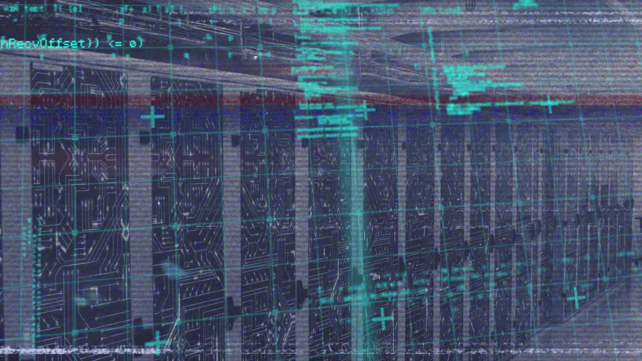 Animation of data processing over computer servers