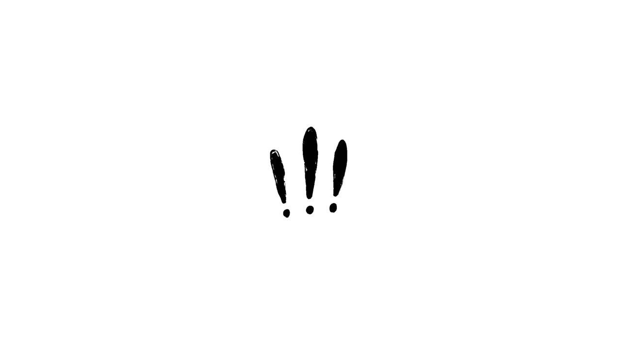 Animated Hand-Drawn Shaky Exclamation Marks