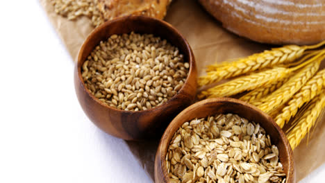 Various-bread-loaves-with-wheat-grains