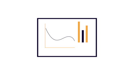 barras de estadísticas infografía animación de negocios