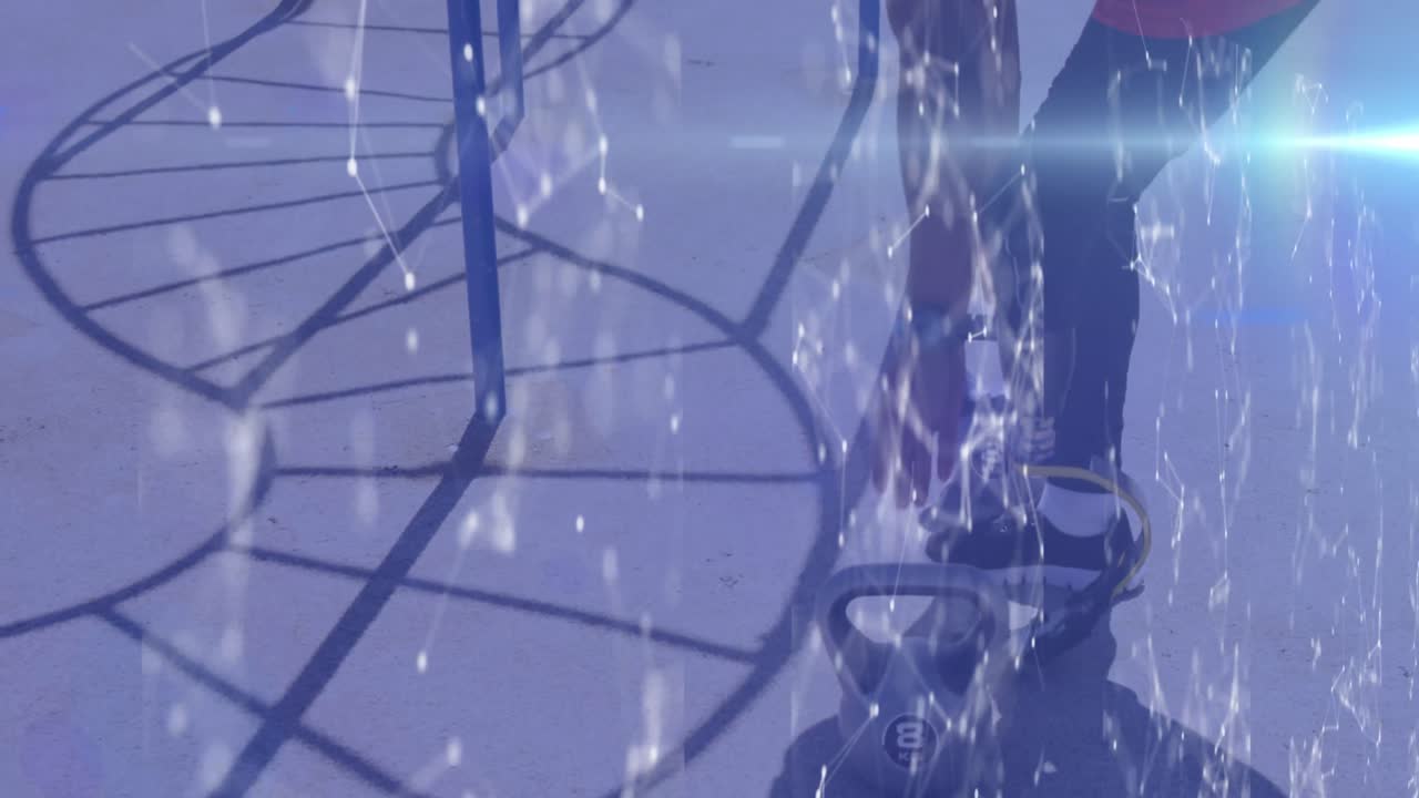 야외 운동을 하는 의족을 가진 남성 운동 선수에 대한 커뮤니케이션 네트워크의 활성화