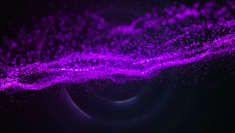 animation of glowing purple particles