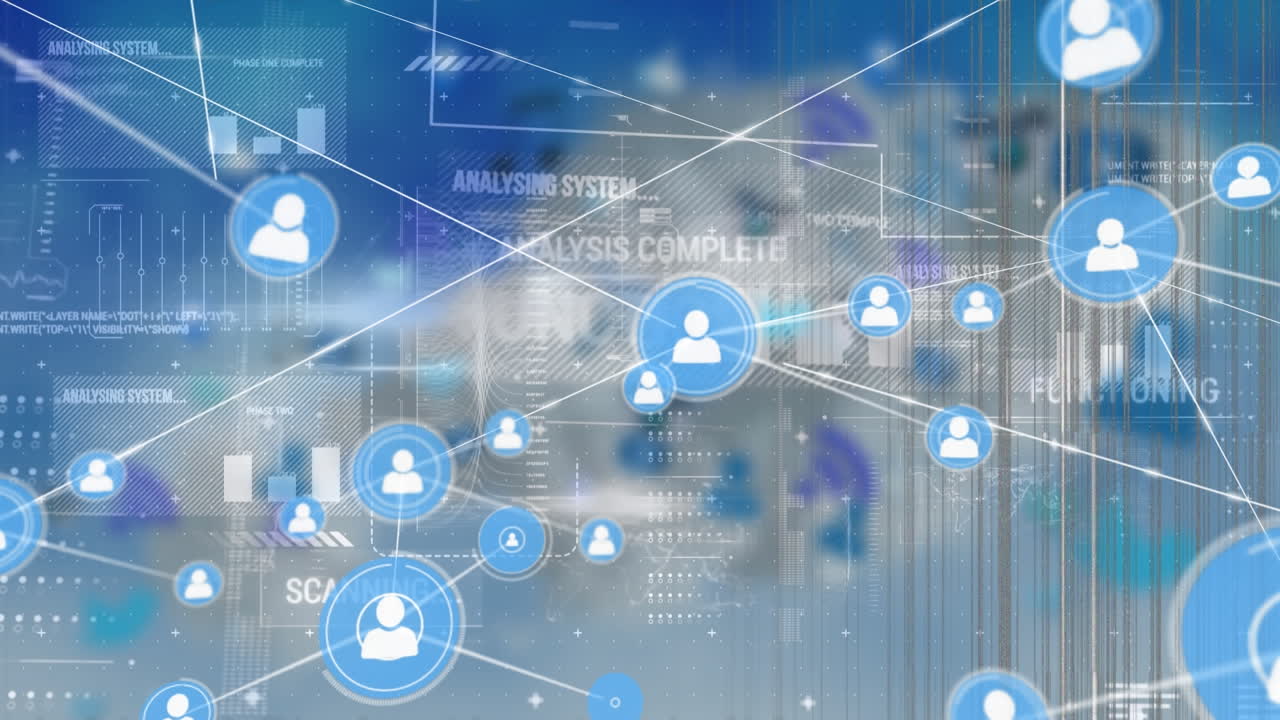 データ処理による接続ネットワークのアニメーション