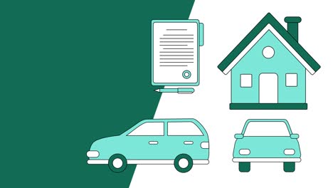 4k video of insurance infographic design template.