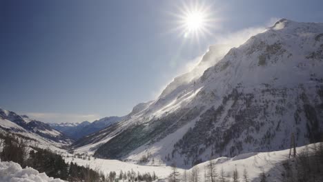 experience the breathtaking beauty of the french alps with this winter scene