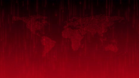 Red digital technology futuristic internet network abstract world wireframe digital technology map