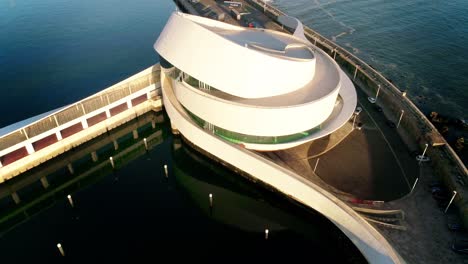 Luftaufnahme-Des-Hafens-Und-Der-Stadt-Matosinhos,-Portugal