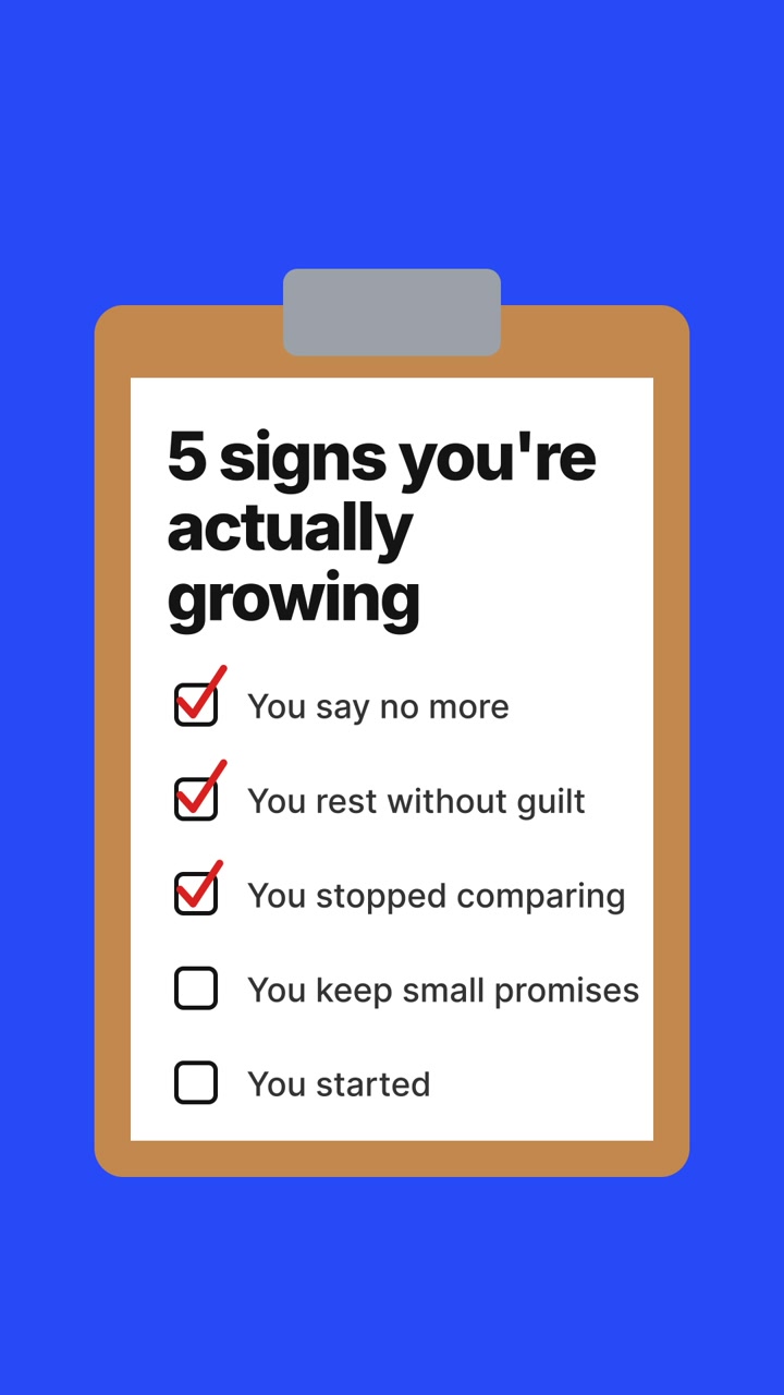 Checklist of Five Signs of Personal Growth