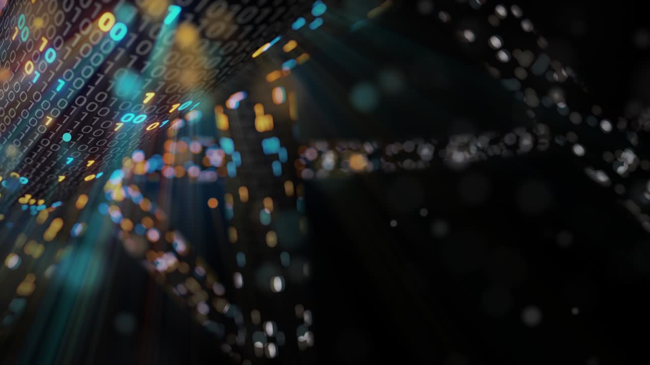 big data cloud computing internet de las cosas iot ai tecnología de red. bucle sin fisuras 4k vj fondo.