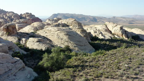 backward view of white rock made of layered petrified sandstone in the arizona desert, usa