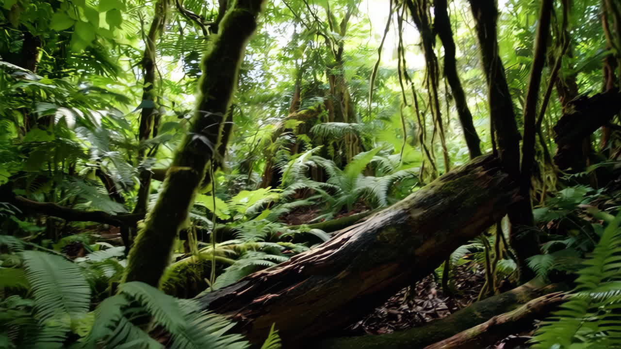 escena de la selva tropical