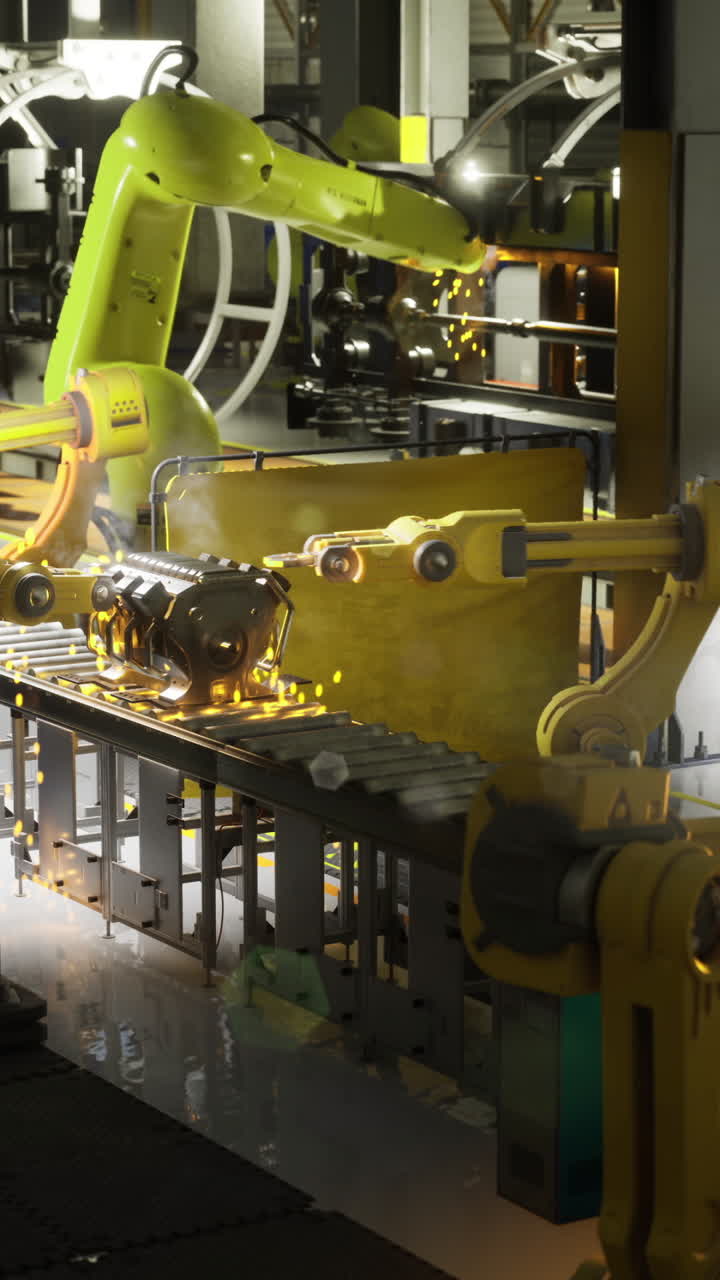 Innovatieve robotica in een moderne, geautomatiseerde productiefaciliteit