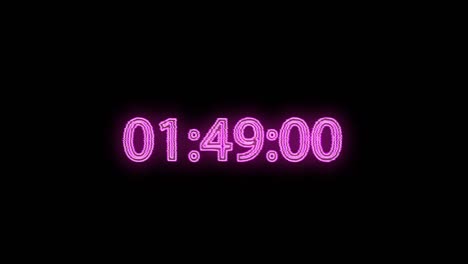 pink neon timecode display