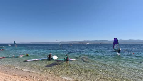 bol croatia july 30, 2024 view of the zlatni rat beach on brac island, split dalmatia, in croatia. summer vacation resort golden cape or golden horn. summertime. famous adriatic beach on adriatic sea