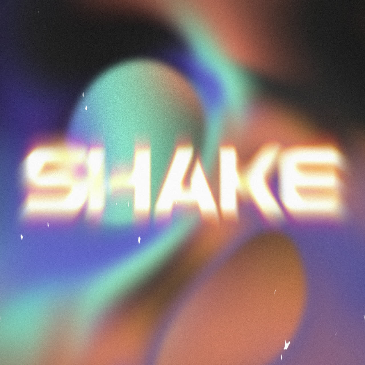 Shake Text on Retro Glowing Abstract Background