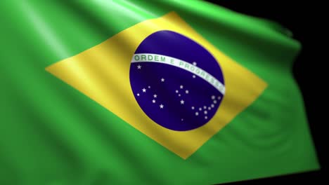 fondo de la bandera brasileña en bucle sin costuras con luma mate