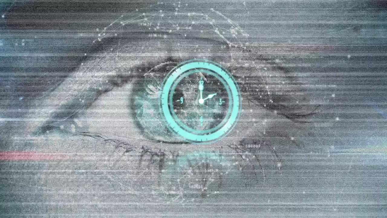 여성의 눈을 통해 연결 네트워크의 애니메이션