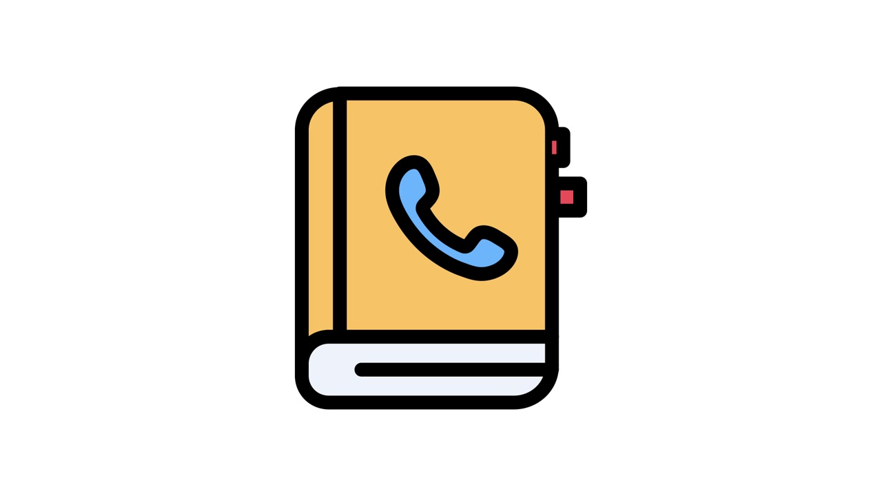 Hareketli Ahizeli Animasyonlu Telefon Rehberi Simgesi
