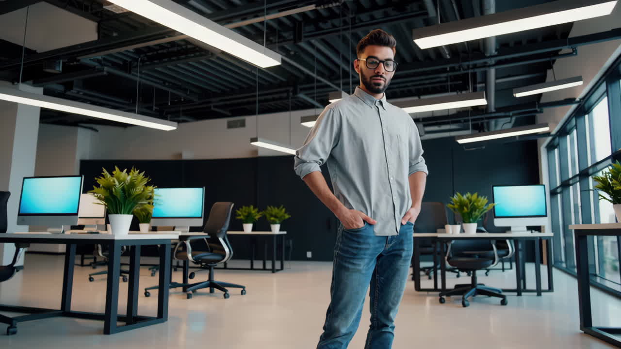 Man in modern office
