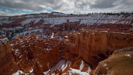 美國猶他州布萊斯峡谷國家公園 (bryce canyon national park) 的冬季風景