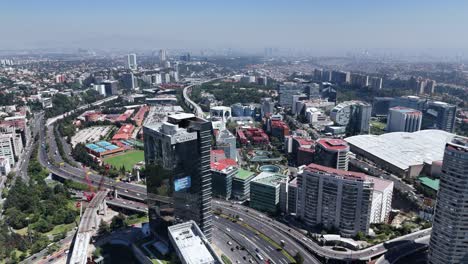 aerial view of mexico city skyline