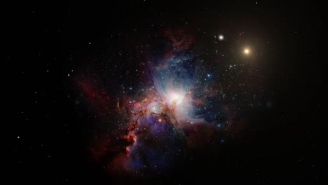 4k hacia una nebulosa en el espacio