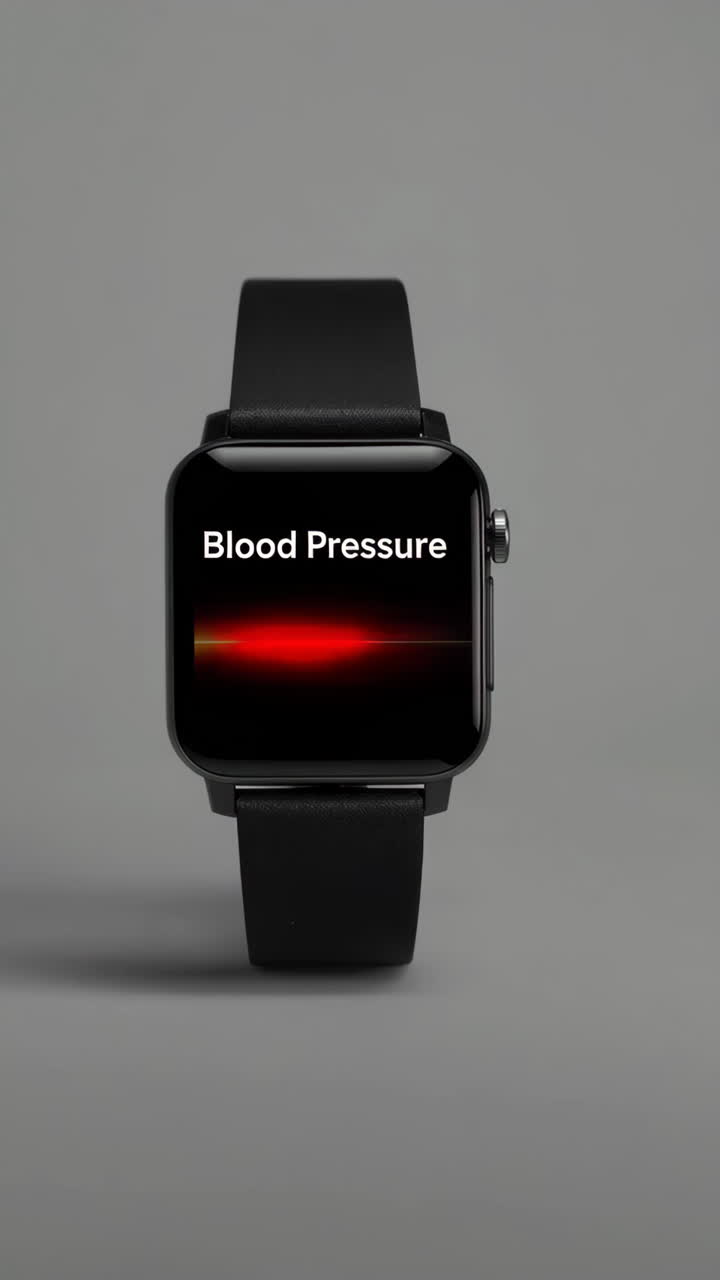 Smartwatch che visualizza la misurazione della pressione sanguigna