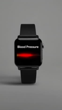 smartwatch displaying blood pressure reading