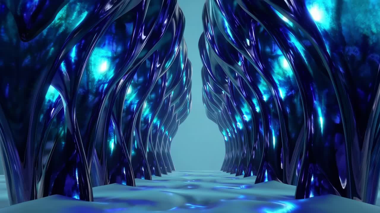 Abstract Ice Cave Tunnel