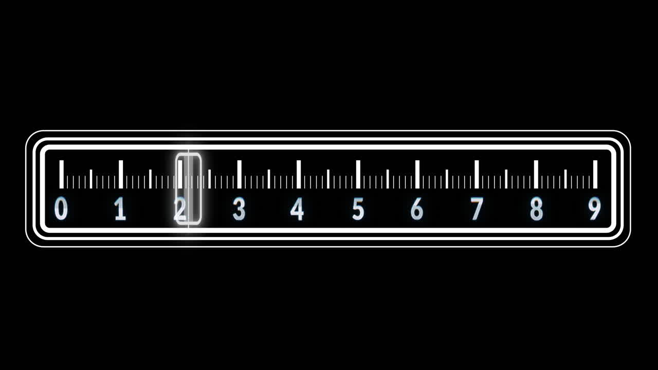 HUD 디스플레이용 숫자 및 측정 그래픽 인터페이스 요소