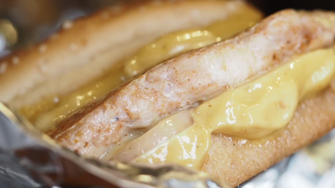 Primo piano di un delizioso panino