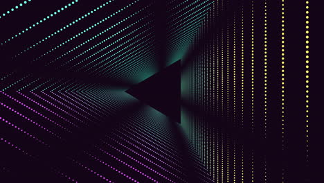 Illusion-abstract-neon-triangles-with-glitters-in-vertigo-dark-galaxy