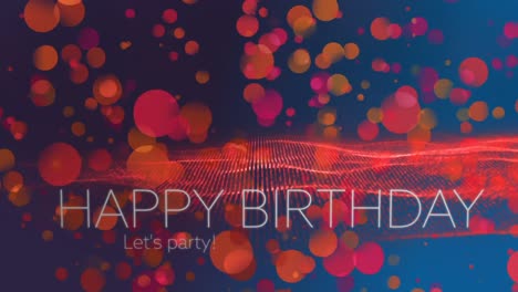 digital generated video of birthday concept