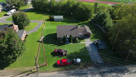 Aerial-drone-view-of-residential-construction-site