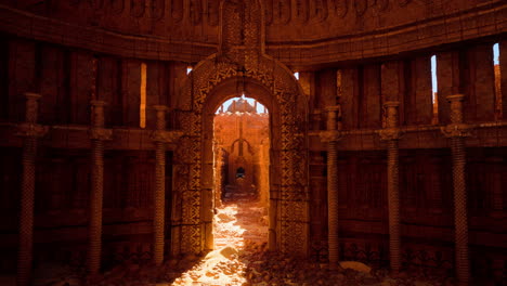 ancient ruins with archway in a desert