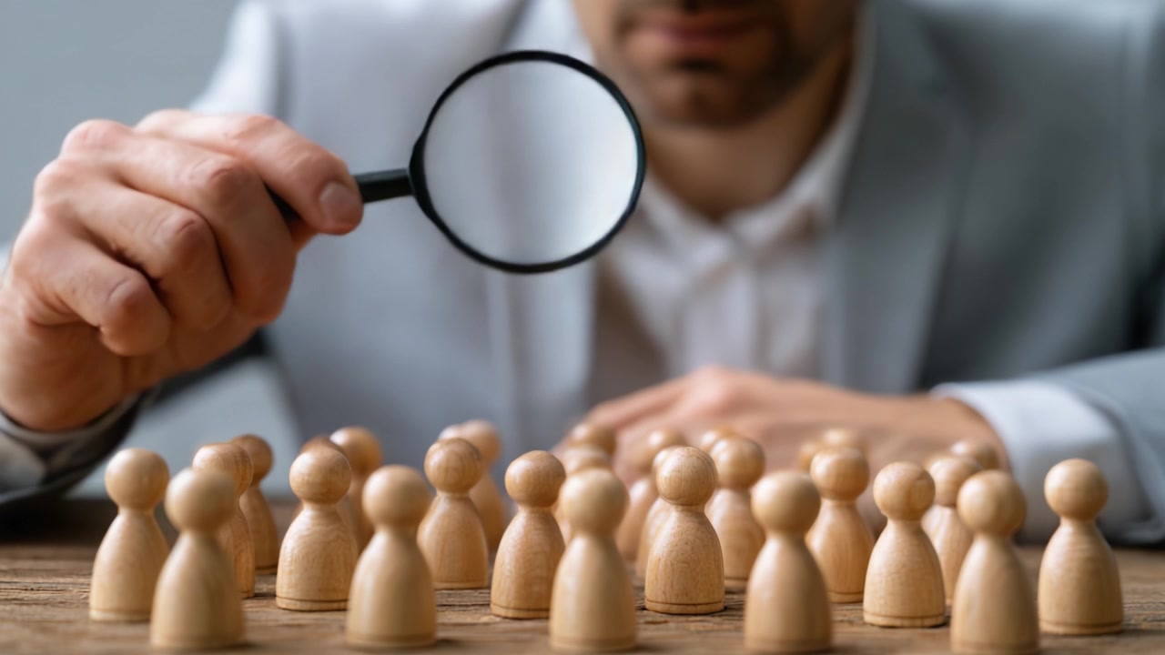 A Focused Examination: Using a Magnifying Glass to Analyze Wooden Figures in a Strategic Environment Portraying Insight and Evaluation