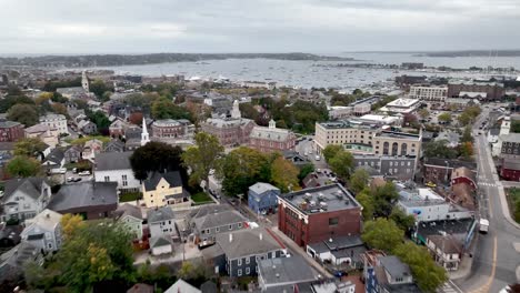 aerial fast push over newport rhode island